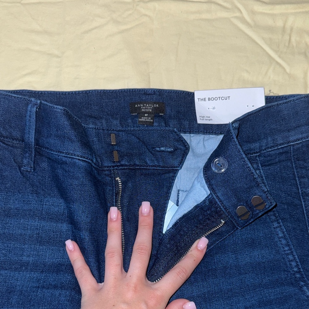Ann Taylor Dark Indigo Bootcut Jeans